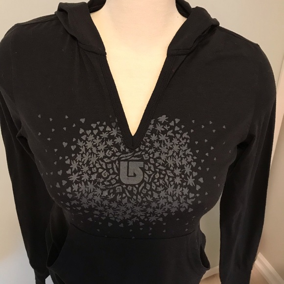 Burton Black Pull Over Hoodie - M - Picture 3 of 4